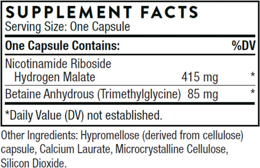 Thorne NiaCel 400 - Nicotinamide Riboside Supplement - Support Healthy Aging, Cellular Energy Production, and Sleep-Wake Cycle - NSF Certified for Sport - Gluten Free - 60 Capsules - 60 Servings