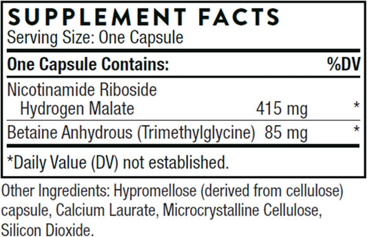 Thorne Niacel 400 - Nicotinamide Riboside Supplement - Support Healthy Aging, Cellular Energy Production, And Sleep-Wake Cycle - Nsf Certified For Sport - Gluten Free - 60 Capsules - 60 Servings