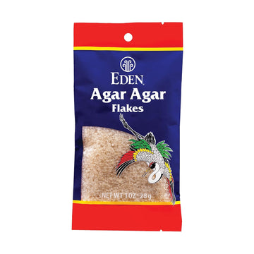 Eden Agar Agar Flakes, A Traditional Odorless, Tasteless Seaweed Gelatin Substitute, Kanten, Japanese, Vegan, 1 Oz