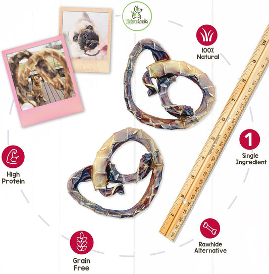 Nature Gnaws Pork Bully Stick Pretzels For Dogs 4-5" (15 Ccount) - Long Lasting For Light Chewers And Small Dogs - Natural Bacon Dog Chew Treats
