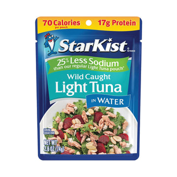 StarKist Reduced Sodium Chunk Light Tuna In Water, 2.6 Oz, Pack of 24