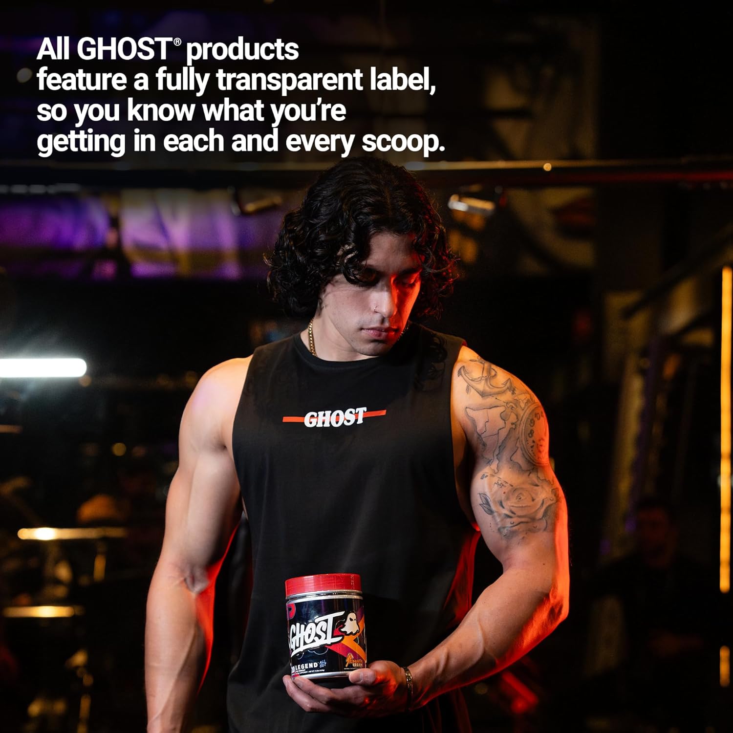 GHOST Legend All Out Pre-Workout Powder, Orange Cream - 20 Servings - Pre-Workout Supplement for Men & Women - Energy & Pumps - Caffeine, L-Citrulline, & Beta Alanine Blend - Sugar Free : Health & Household