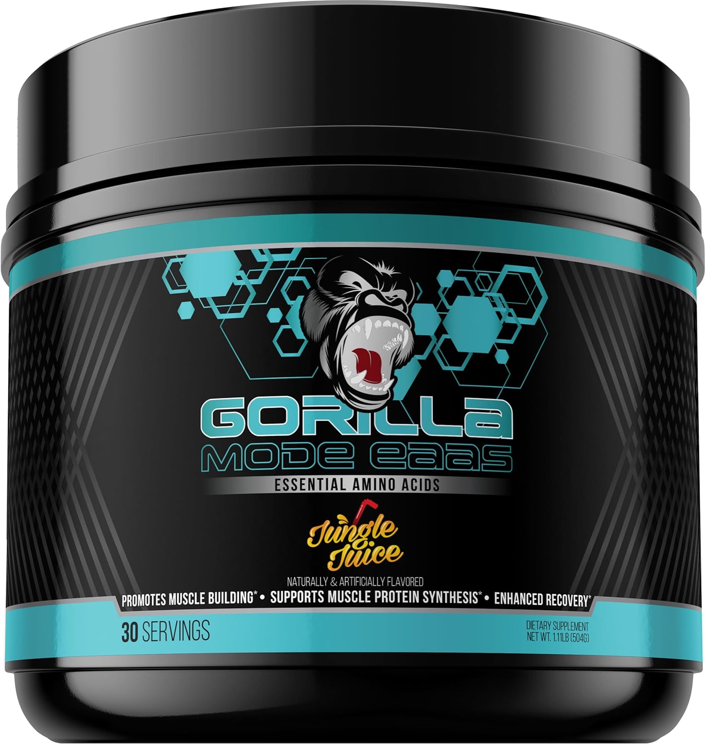 Gorilla Mind Essential Amino Acids To Support Muscle Building, Enhanced Recovery, And Protein Synthesis,Use Before, During, Or After Your Workout, 453 Grams (Jungle Juice)