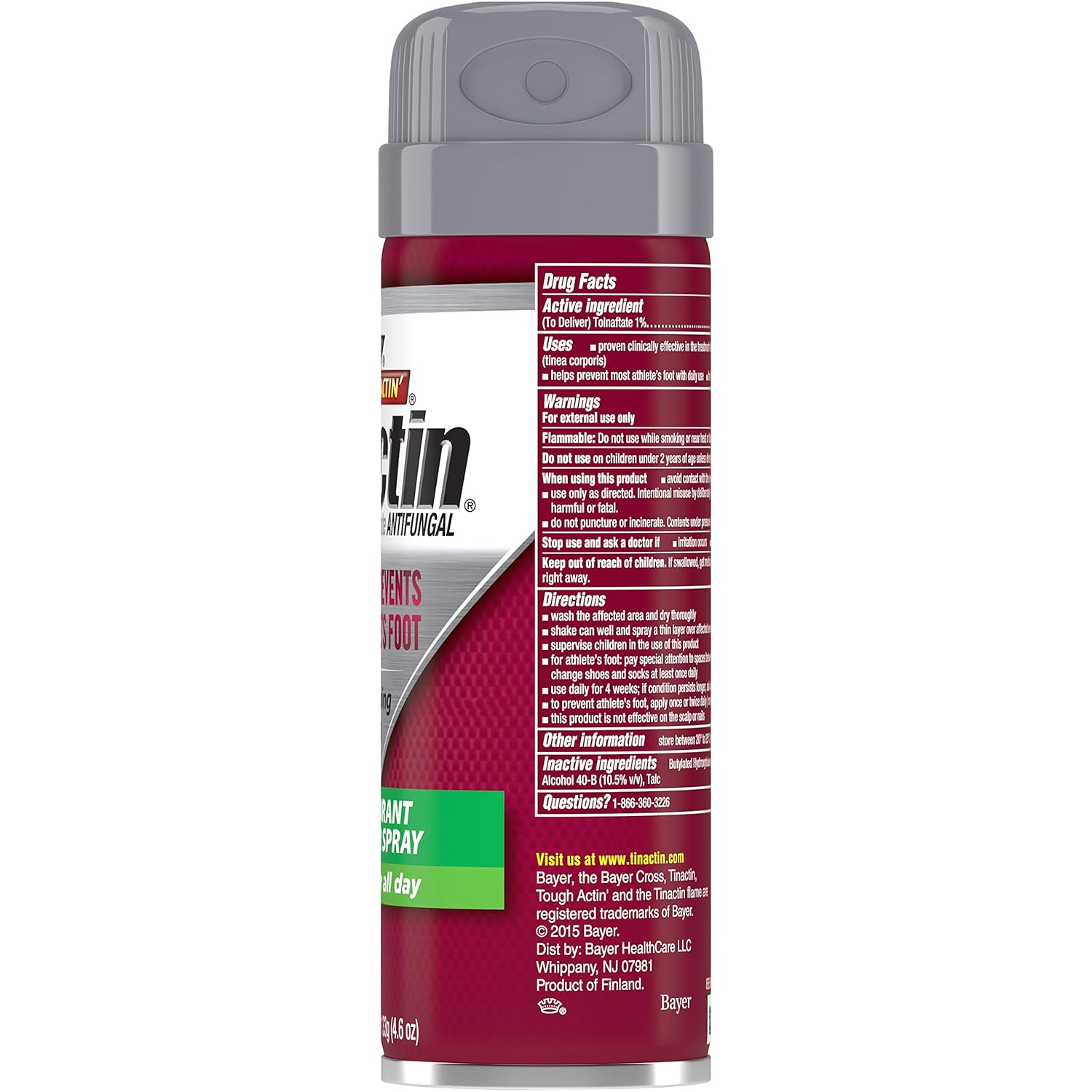 Tinactin Antifungal Deodorant Powder Spray 4.60 Oz : Health & Household