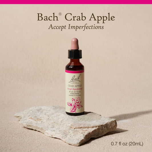 Bach Original Flower Remedies, Crab Apple for Accepting Imperfections, Natural Homeopathic Flower Essence, Holistic Wellness and Stress Relief, Vegan, 20mL Dropper