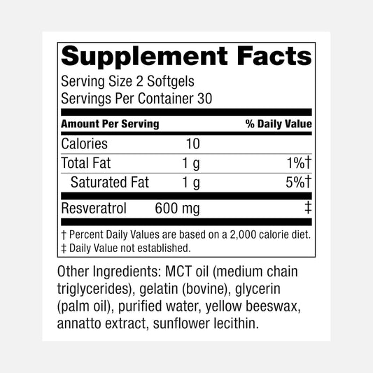 Biotest Rez-V High-Absorption Resveratrol - Anti-Estrogen Support & Cellular Health - 60 Softgels (30 Day Supply)