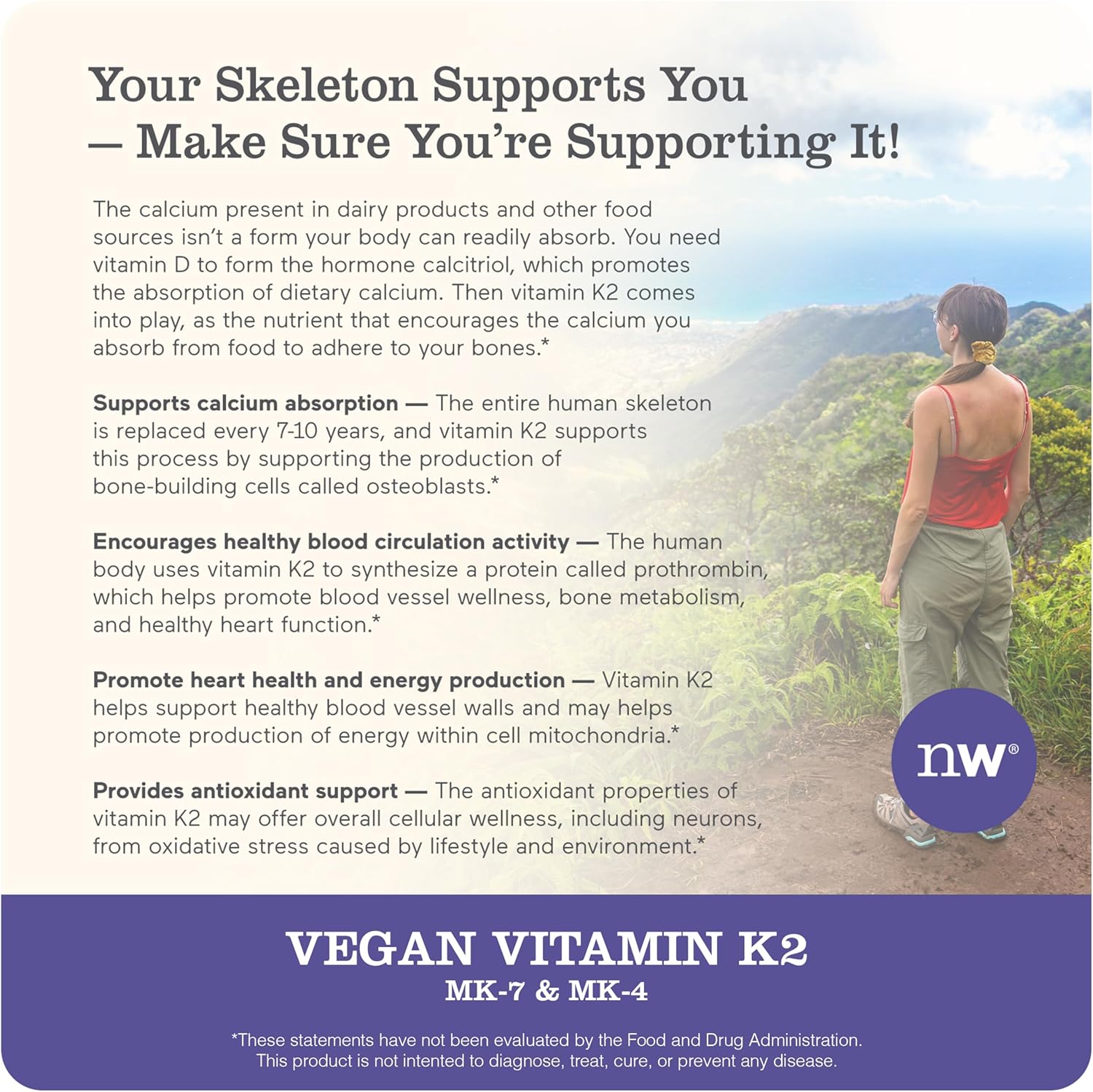 Naturewise Vitamin K2 Mk-7 100Mcg And Mk-4 500Mcg - Enhanced Bioavailable Formula - K Complex Supplement For Bone And Heart Health - Vegan, Gluten Free, Non-Gmo - 180 Softgels[6-Month Supply]