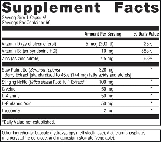 Metagenics Concentrated Ultra Prostagen - With Saw Palmetto, Stinging Nettle & More - For Urinary Tract Health & Prostate Function* - For Men'S Health - 60 Capsules