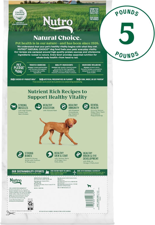 Nutro Natural Choice Puppy Dry Dog Food, Chicken & Brown Rice Recipe Dog Kibble, 5 Lb. Bag