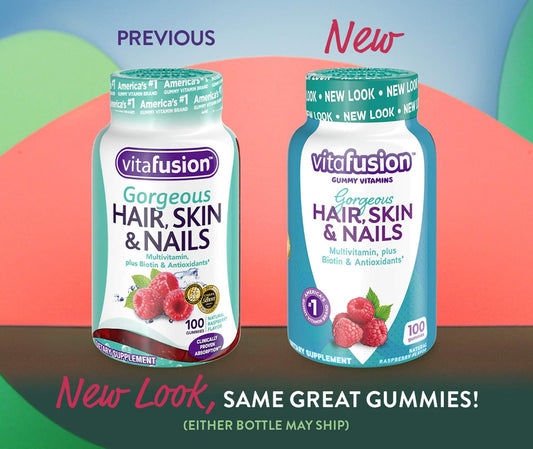 Vitafusion Gorgeous Hair, Skin Nails Multivitamin Gummy Vitamins, Plus Biotin And Antioxidant Vitamins Ce, Raspberry Flavor, 100Ct (33 Day Supply), From America’S Number One Gummy Vitamin Brand