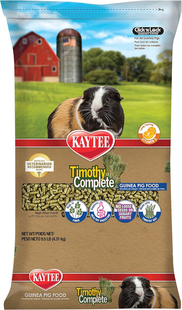 Kaytee Timothy Complete Pet Guinea Pig Food, 9.5 Pound