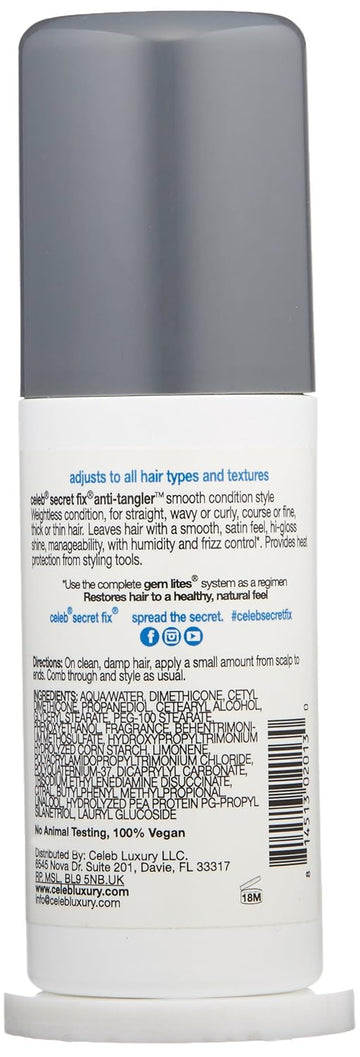 Celeb Luxury Leave-In Vegan Professional Hair Styler, Conditioner, Hair Moisturizer For Optimal Hydration, Nourish Hair With Smoothing High Gloss Shine