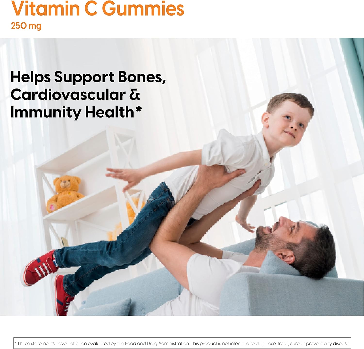 Doctor's Best, Vitamin C Gummies 250mg per Serving Great Tasting Immune Brain Eyes Heart Circulation Antioxidant Support Natural Pectin Vegan Gluten Free CT, Fruit, 120 Count : Health & Household