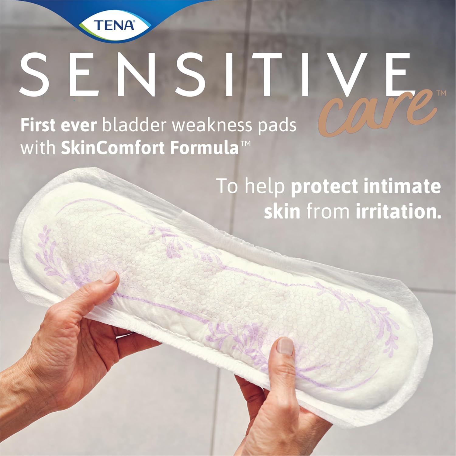 Tena Sensitive Care Maximum Absorbency Incontinence/Bladder Control Pad For Women, Regular Length, 56 Count