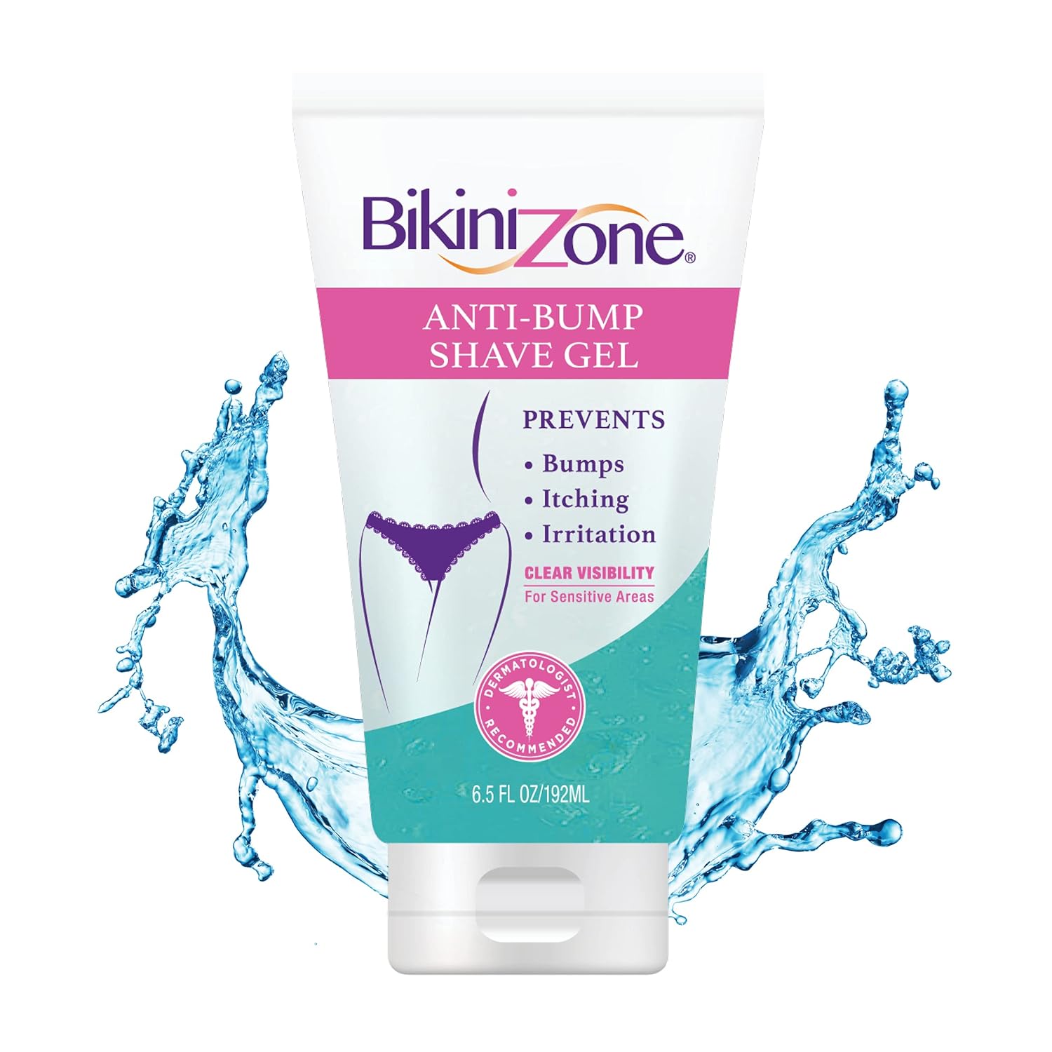 Bikini Zone Anti-Bumps Shave Gel - Close Shave W/No Bumps, Irritation, Or Ingrown Hairs - Dermatologist Recommended - Clear Full Body Shaving Cream