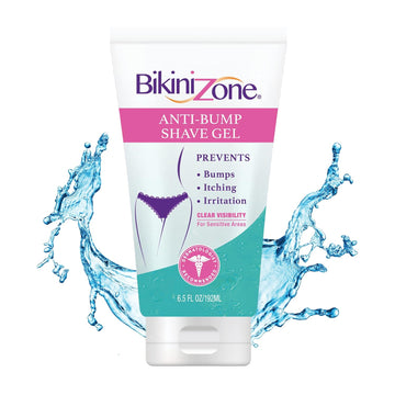 Bikini Zone Anti-Bumps Shave Gel - Close Shave w/No Bumps, Irritation, or Ingrown Hairs - Dermatologist Recommended - Clear Full Body Shaving Cream