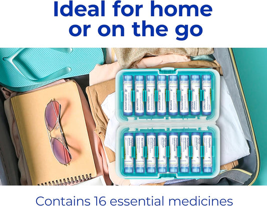 Boiron Homeotravel Travel First Aid Kit With Homeopathic Medicines - Filled Case (16 Tubes)
