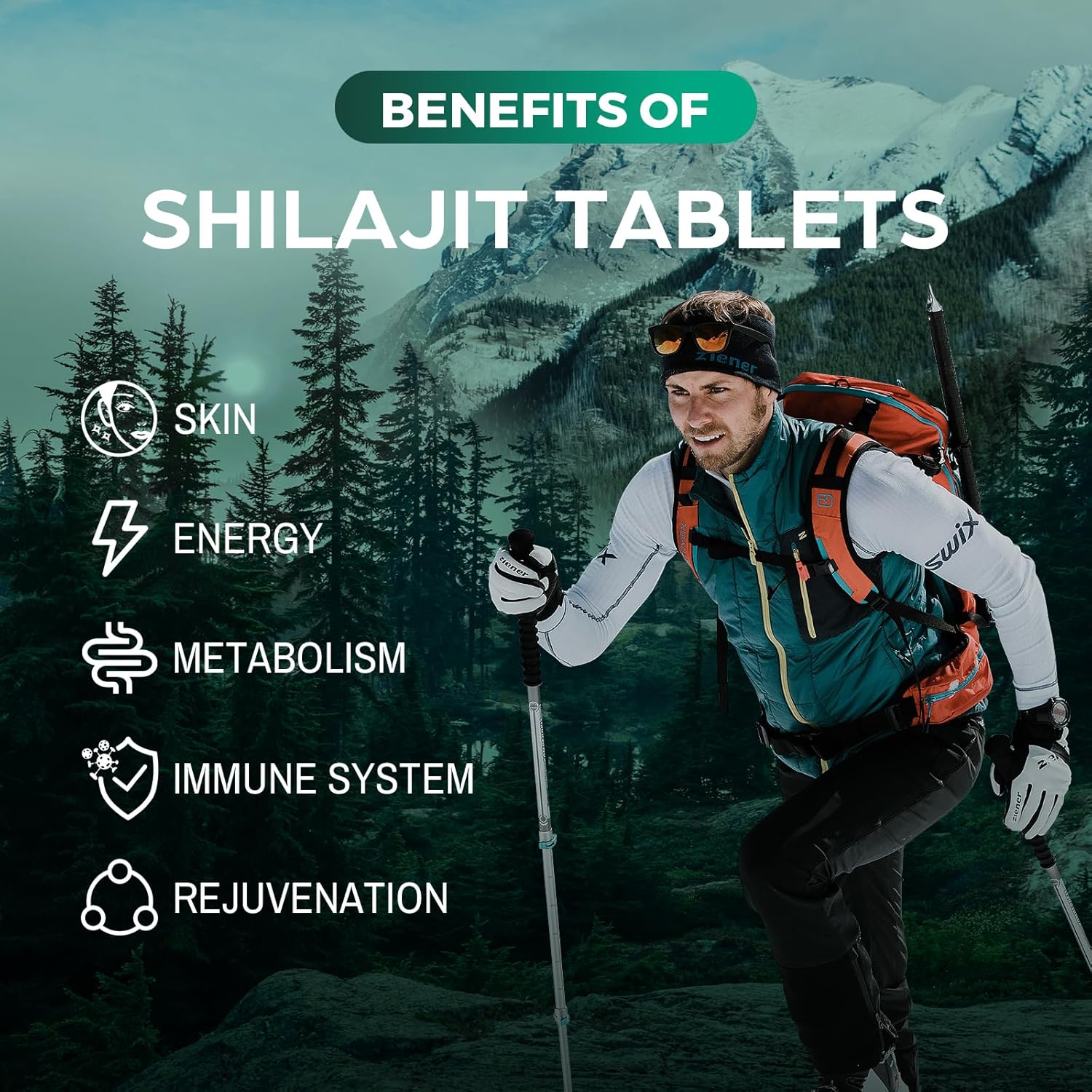 30,000 Mg Shilajit Tablets, Shilajit Himalayan Organic, With Fulvic Acid & 85+ Trace Minerals, More Effective Than Shilajit Resin & Capsules, Shilajit For Men & Women, With Lab Test. 60 Count