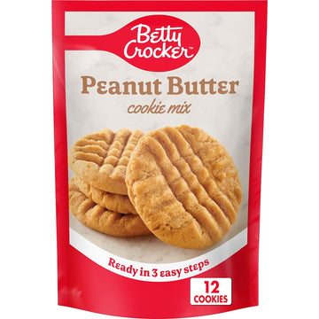 Betty Crocker Peanut Butter Cookie Mix, Makes Twelve (12) 2-Inch Cookies, 7.2 Oz