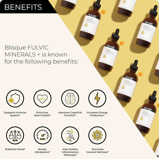 Blisque – Natural Trace Mineral Drops Supplement With Fulvic Acid And Humic Acid | For Detox, Cleanse, Immune Support, Brain Booster, Alkaline Hydration, And Energy | Contains Electrolytes | 4 Ounce