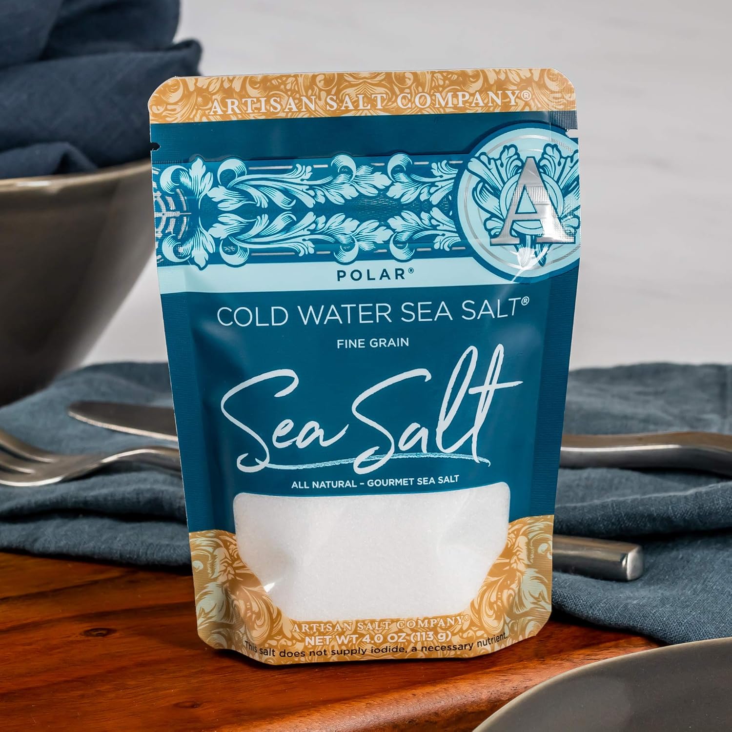 Artisan Salt Company Polar Cold Water Sea Salt, Zip-Top Pouch, 4 Ounce : Grocery & Gourmet Food