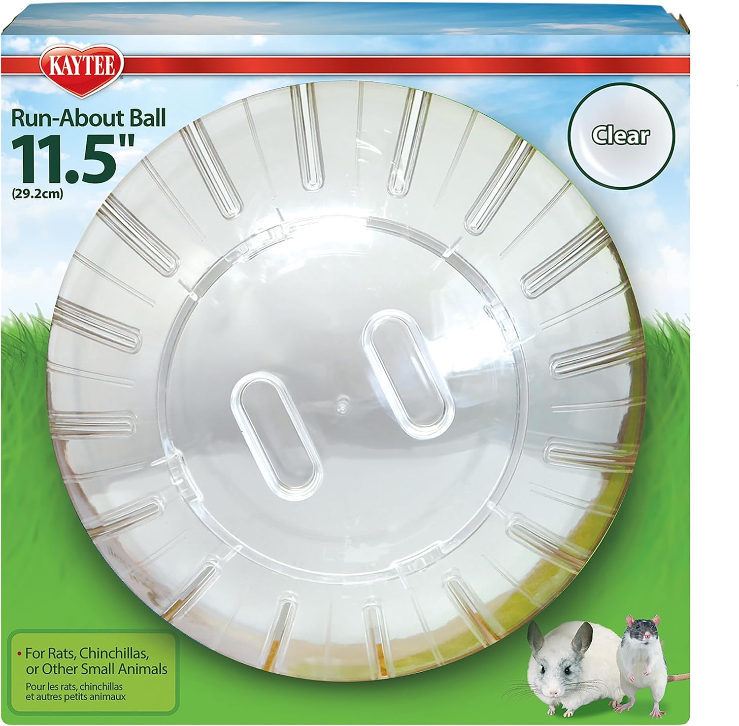 Kaytee 11.5" Clear Run-About Exercise Ball For Pet Rats & Chinchillas