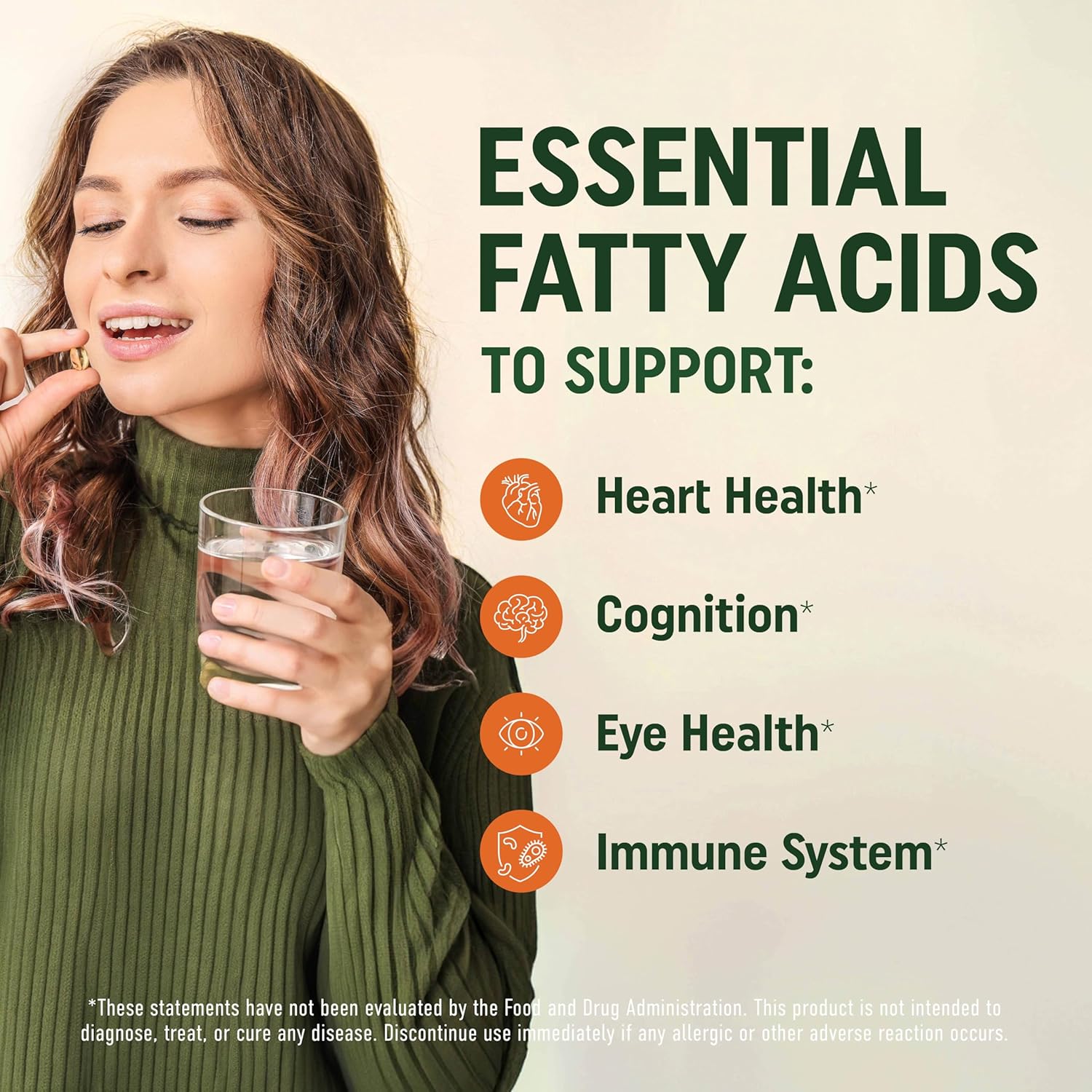 Vegan Omega 3 Algae Oil | Plant Based Dha Epa | Sustainably Sourced, No Carrageenan, Non Gmo | Heart, Brain, And Eye Health | Fish Oil Alternative | Algae Omega 3 Supplement | 60 Softgel Capsules : Health & Household