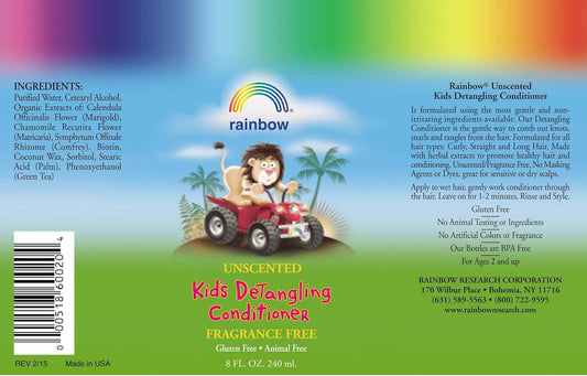 Rainbow Research Detangling Unscented Conditioner For Kids - 8.5 Oz : Standard Hair Conditioners : Beauty & Personal Care