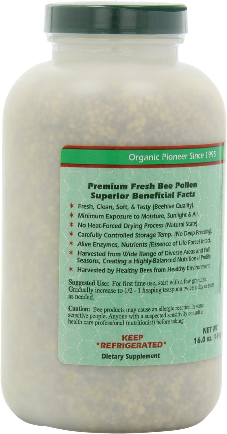 Fresh Bee Pollen Whole Granules - 16 oz. - Granules : Health & Household