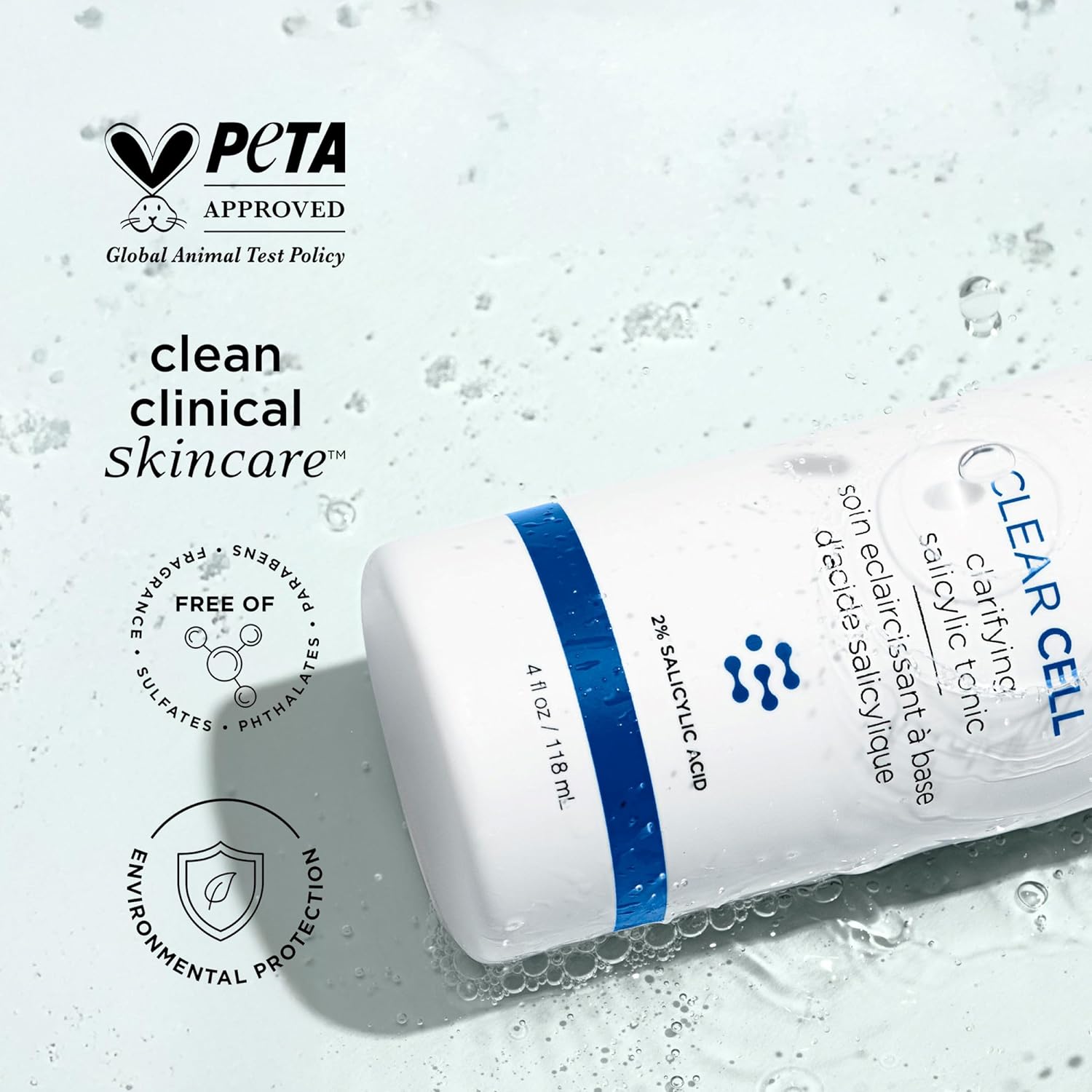 Image Skincare, Clear Cell Clarifying Salicylic Tonic, Mattifying Toner For Pores, Redness And Light Exfoliation For Oily Prone Skin, 4 Fl Oz : Beauty & Personal Care