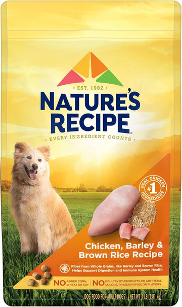 NatureS Recipe Chicken, Barley & Brown Rice Recipe Dry Dog Food, 4 Lb. Bag