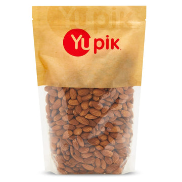 Yupik Raw California Almonds, Large Size, 2.2 Lb, Gluten-Free, Kosher, Vegan, Natural Whole Nuts, Unsalted, Unroasted, Oil-Free, High In Fiber, Nutritious Nuts, Healthy Snacks