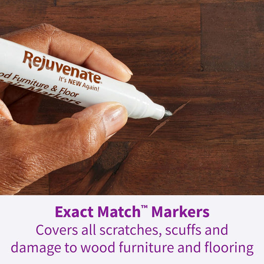 Rejuvenate, Espr Furniture & Floor Repair Markers Make Scratches Disappear Wood-Combination of 6 Colors Maple, Oak, Cherry, Walnut, Mahogany, Espresso, 1 Pack, Multicolor, 6 Count