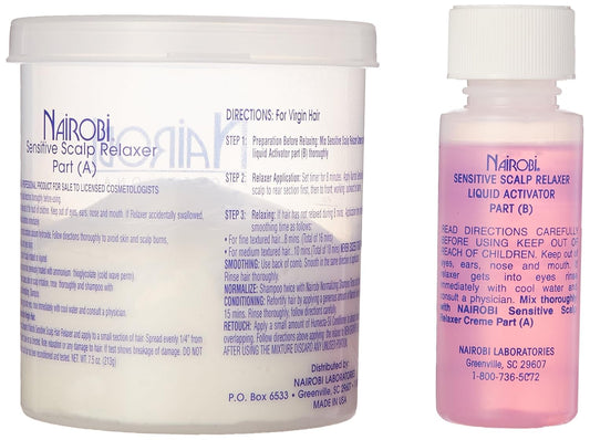 Nairobi Conditioning Sensitive Scalp Hair Relaxer Kit, 4 Count
