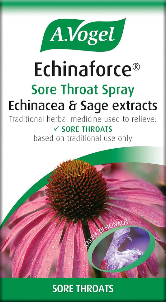 A.Vogel Echinaforce Sore Throat Spray | Extracts Of Fresh Echinacea & Sage | 136 Sprays | Used For Targeted Relief From Sore Throats