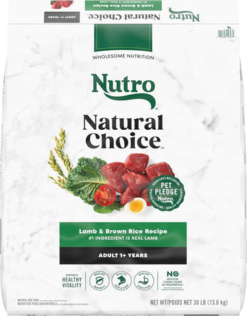 Nutro Natural Choice Adult Dry Dog Food, Lamb And Brown Rice Recipe, 30 Lbs