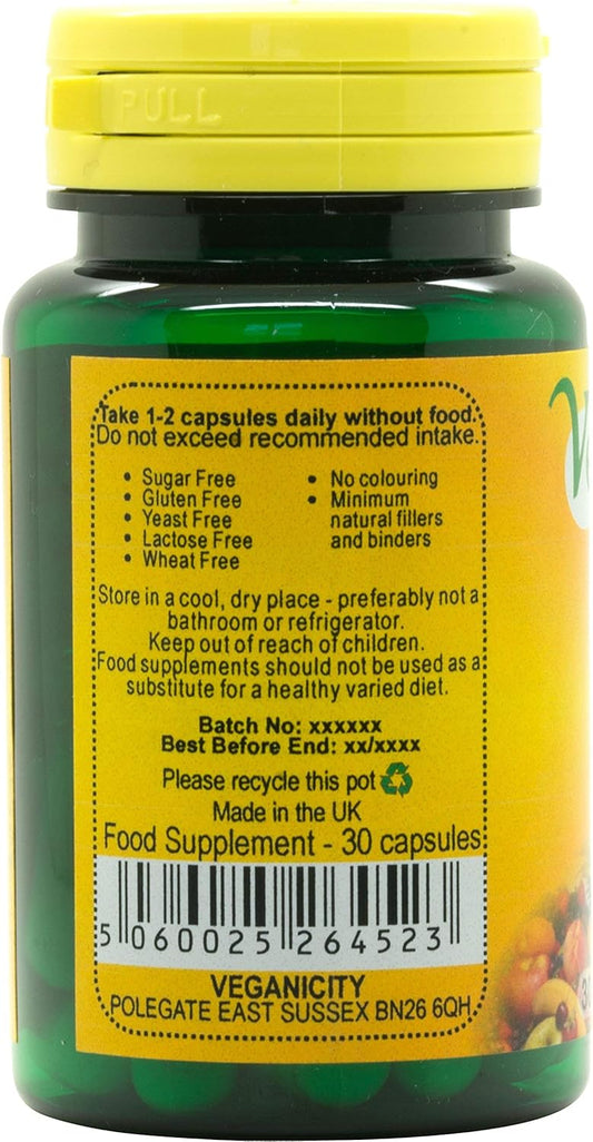 Veganicity L-Methionine 500Mg : Amino Acid Supplement : 30 Tablets, In A Planet Friendly 99% Recycled Pot