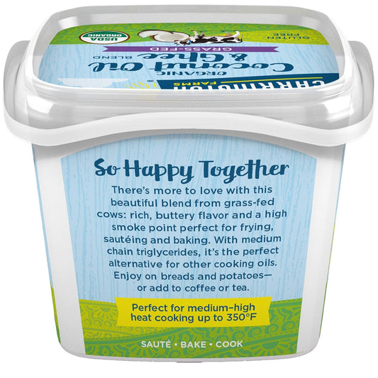 Usda Organic Grass Fed Ghee And Coconut Oil Blend, 12Oz, Compare Our Cost Per Oz And Certified Organic, Carrington Farms