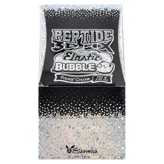 Elizavecca 3D Peptide Elastic Water Bubble Cream 100Ml/3.53Oz - Bubble Face Cream | Bubble Skin Care | Hyaluronic Acid Cream | Big Size Water Cream