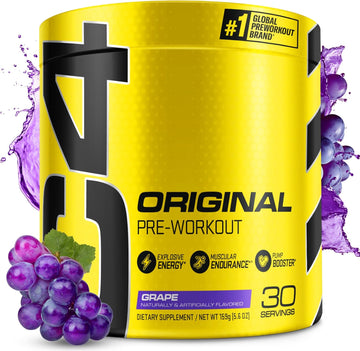 Cellucor C4 Original Pre Workout Powder Grape Sugar Free Preworkout Energy For Men & Women 150Mg Caffeine + Beta Alanine + Creatine - 30 Servings (Packaging May Vary)