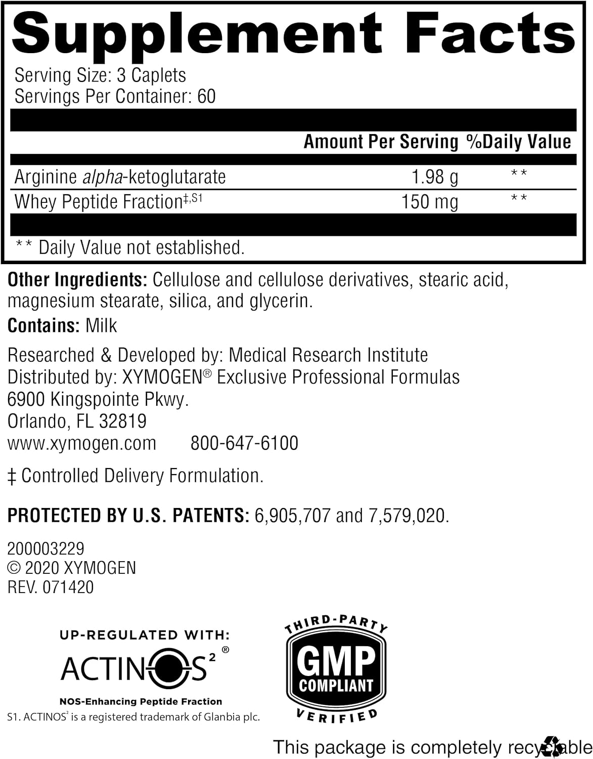 XYMOGEN N.O.max ER - Extended-Release Nitric Oxide Precursor Arginine 