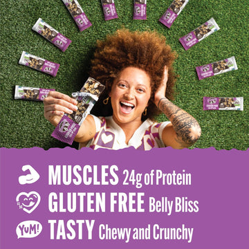 Lenny & Larry'S Cookie-Fied® Big Bar – Chocolate Chip Cookie Dough Vegan Protein Bars 12X90G – Healthy Snacks, 24G Plant Protein & 10G Prebiotic Fiber – Gluten Free Power Bar, Keto Friendly & Vegan