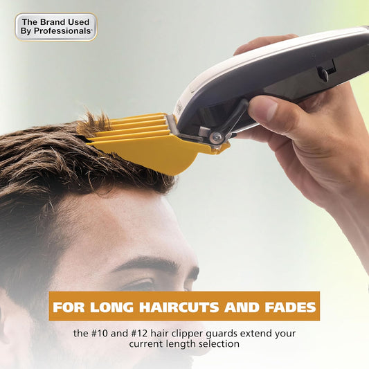 Wahl Hair Clipper Genuine Secure Fit Attachment Guard Set For Long Hair Styles And Fades, 2 Full Size Hair Clipper Guide Combs For Increased Cutting Performance - Model 3025025