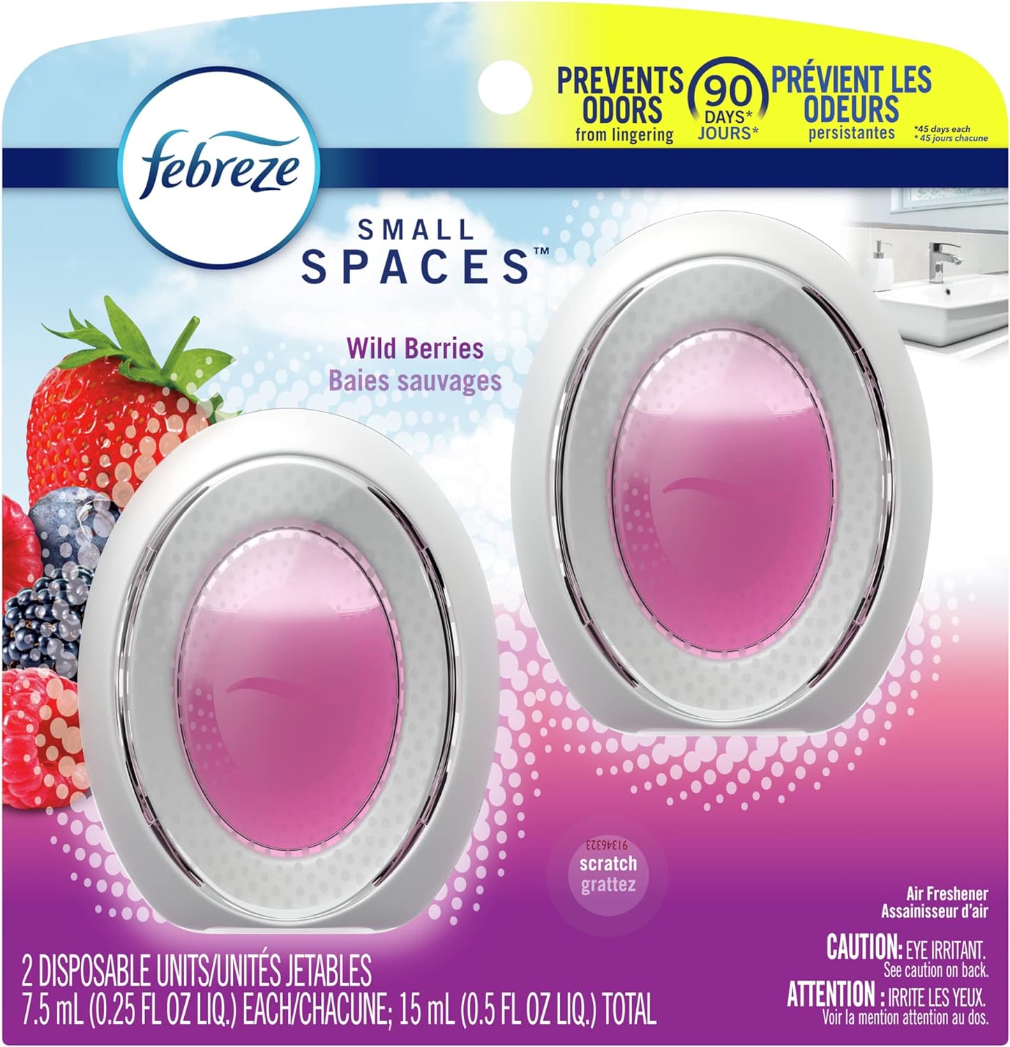 Febreze® Small Spaces Air Fresheners, Berry and Bramble, 0.5 Oz, Pack Of 2 Air Fresheners