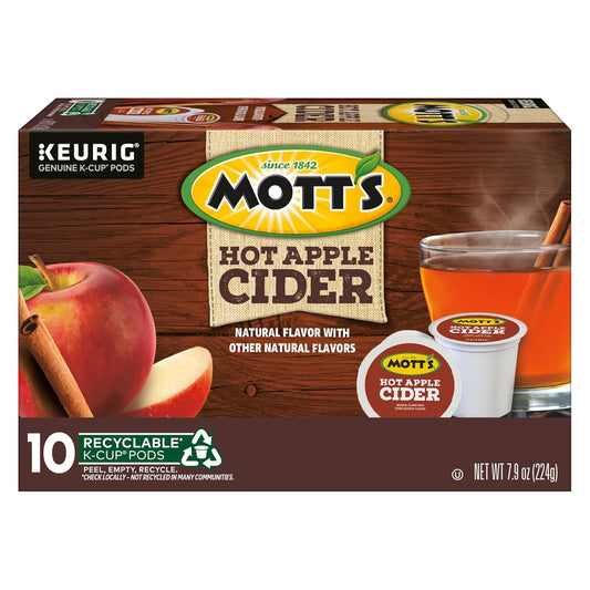 Mott'S Hot Apple Cider, 60 Count (6 Packs Of 10)