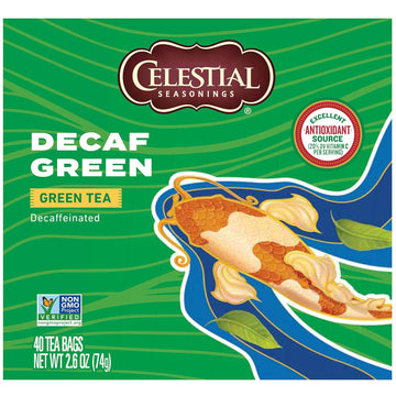 Celestial Seasonings Green Tea, Decaffeinated, 40 Count (Pack Of 6) - Packaging May Vary