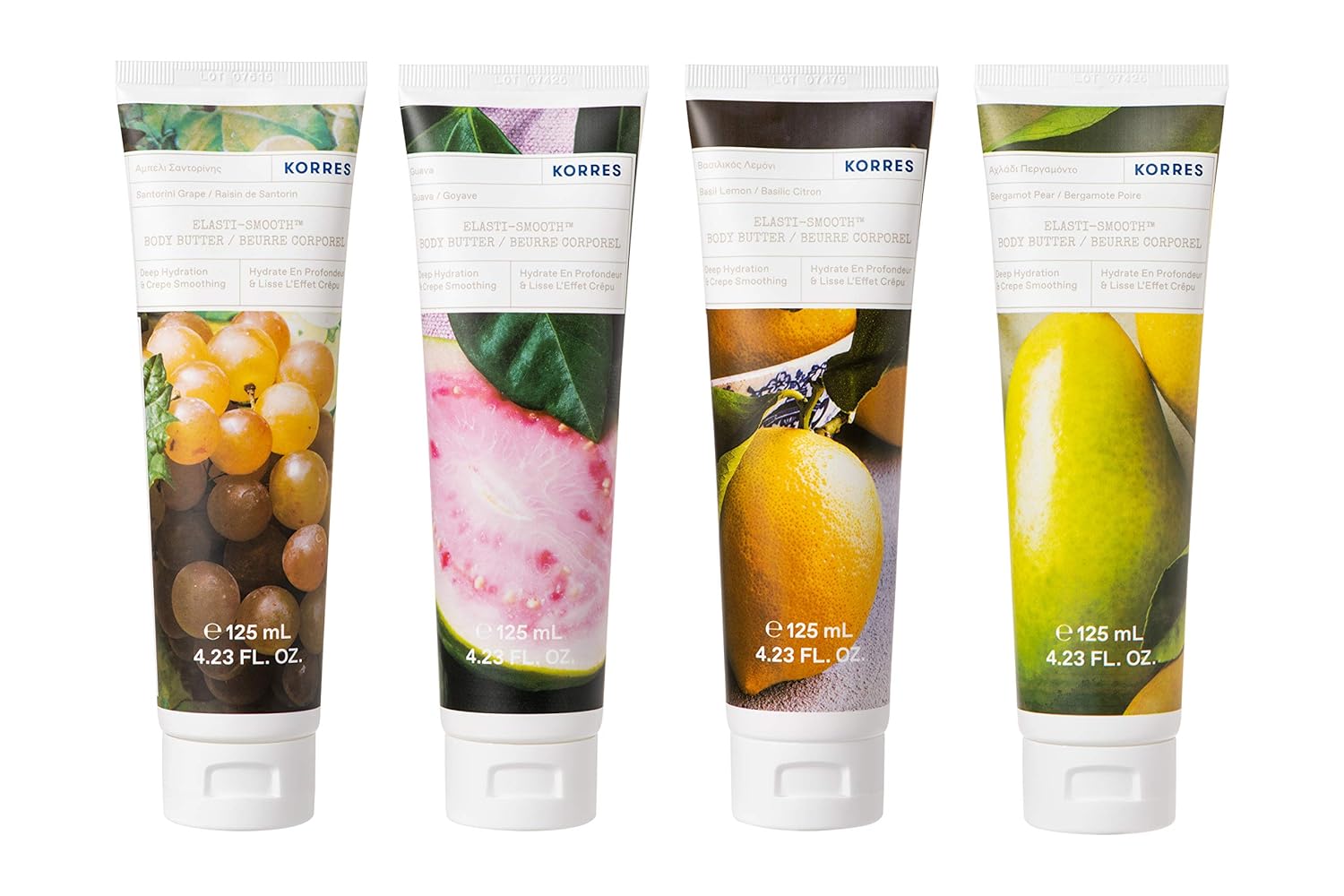 Korres Elasti-Smooth Body Butter Cream, Dry Skin Lotion With Shea Butter And Almond Oil, Moisturizing, Firming, Tightening And Hydrating After Shower Care For Women & Men, Guava Fragrance, 4.23 Fl Oz : Beauty & Personal Care