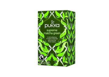 Pukka Supreme Matcha Green, Organic Herbal Tea, 20 Individually Wrapped Tea Bags, 6 Count