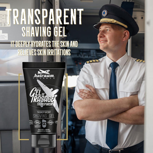 Hairgum Organic Transparent Hair Scrunchie Gel - Mens Shaving Gel - Get Smooth Texture Beard Style - Clear Gel For Beard Grooming And Beard Shaving