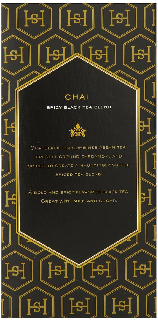 Harney & Sons Premium Black Tea, Tea Bags, Brown (30698), Chai, 20.0 Count